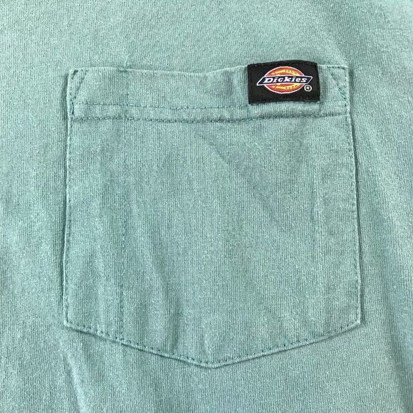 Dickies Men's Heavy Weight Crew Neck Dockside Blue Shirt Medium - Picture 4 of 7